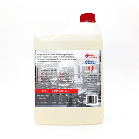 5 Litre  Eco Gym Sanitiser Pro ($12.99 per Litre Ready2use)