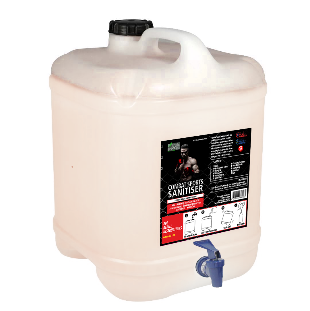 20 Litres Combat Sports Sanitiser ($11.00 per Litre Ready2use)